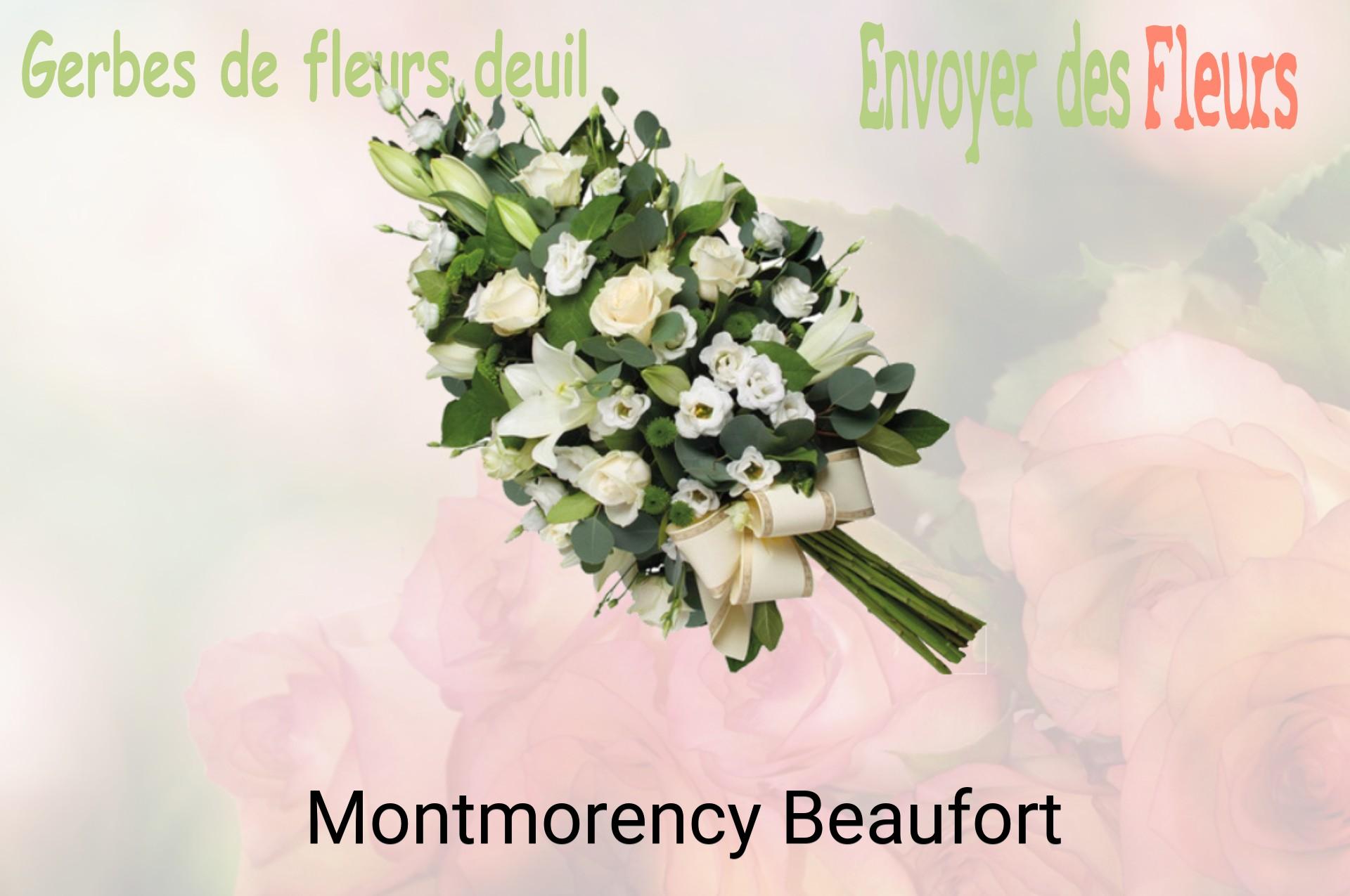 Gerbe de fleurs de deuil livrée à Montmorency-Beaufort